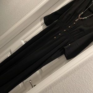 Adorable pantsuit jumper 3/4 sleeve wide leg tortoise shell buttons Sz M 💋🕶